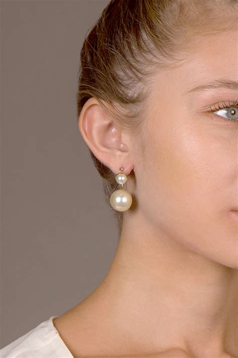 dior pearl earrings